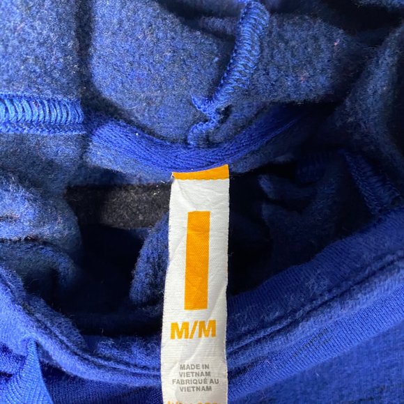 Lucy Medium Blue Cowl Funnel Neck Pullover Hoodie - Picture 2 of 9